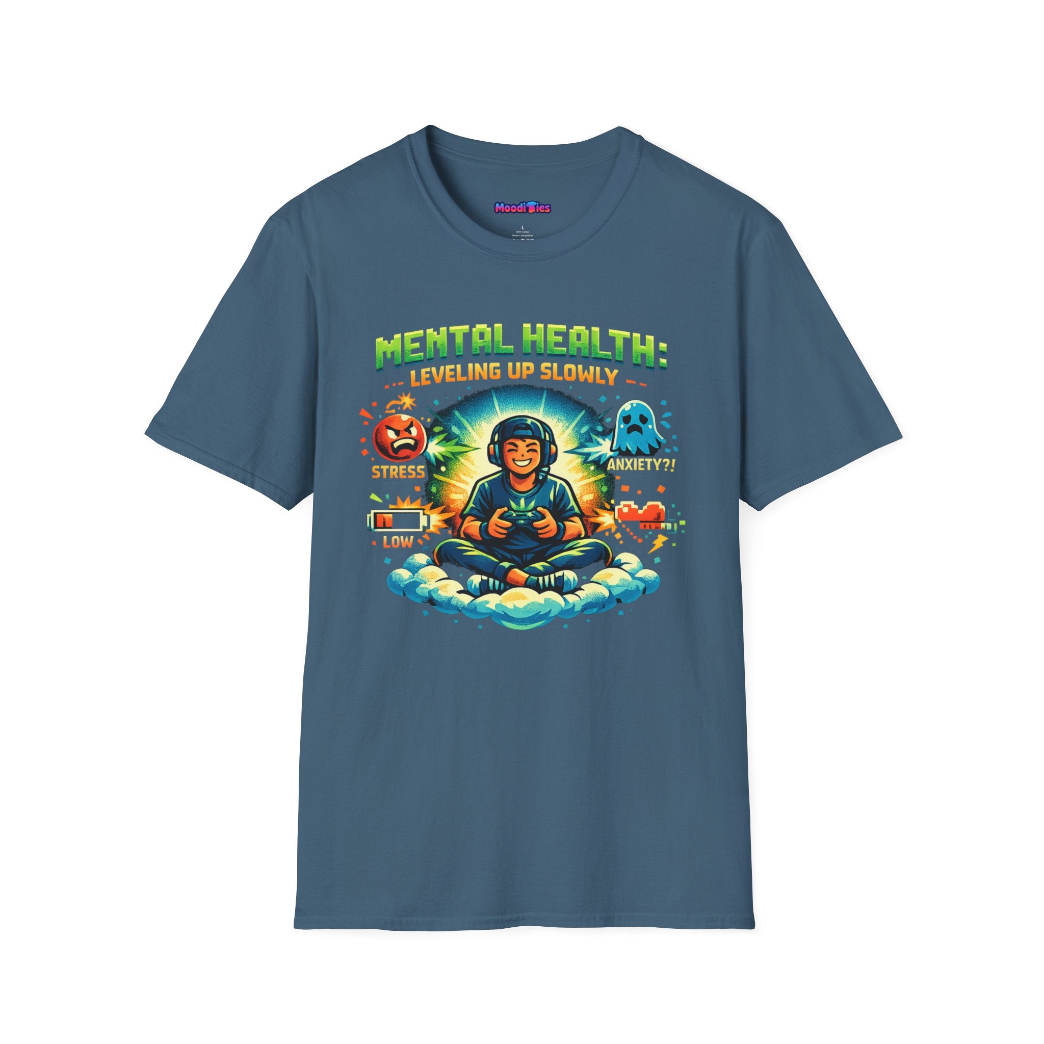 "Mental Health: Leveling Up Slowly" Retro Gamer T-Shirt