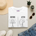 "Self-Awareness Ruined Everything" Before and After T-Shirt