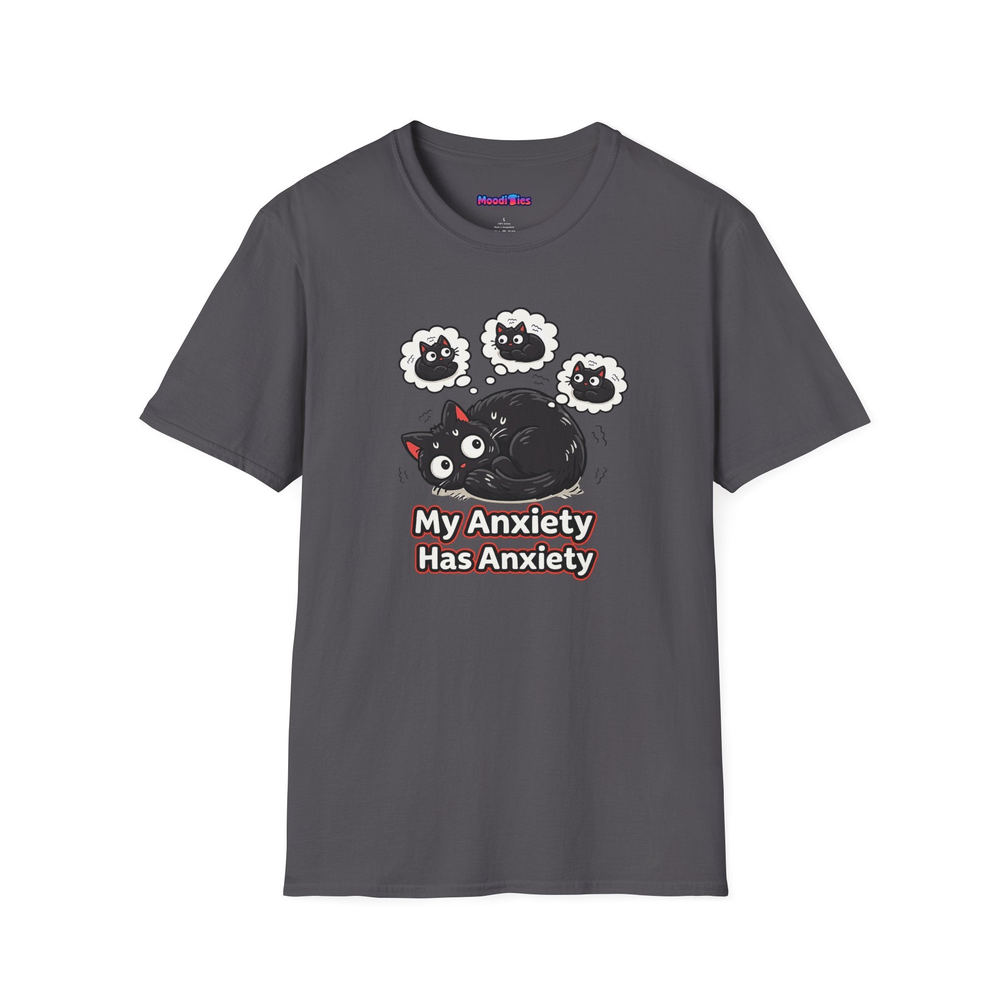 "My Anxiety Has Anxiety" Cute Anxiety Cat T-Shirt