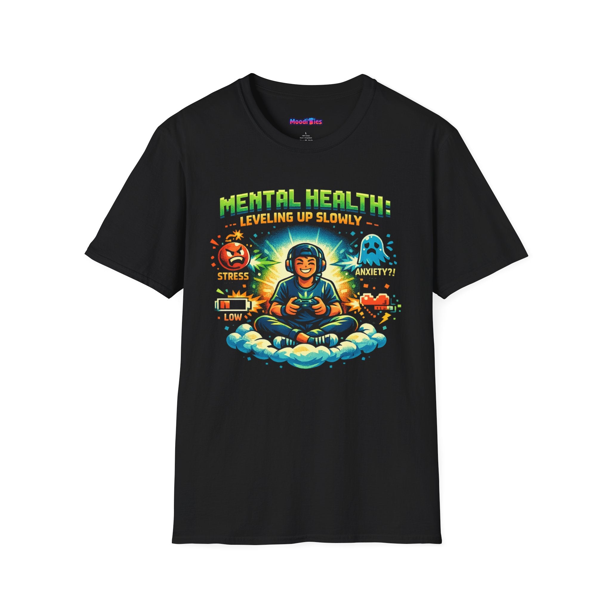 "Mental Health: Leveling Up Slowly" Retro Gamer T-Shirt