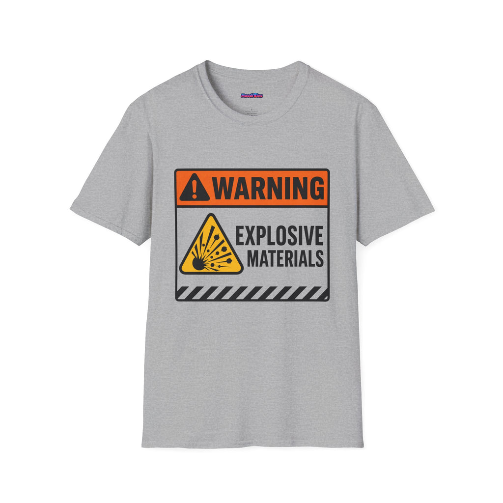 "Warning: Explosive Materials" Warning Sign T-Shirt
