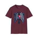 Ribcage Heart T-Shirt — Neon X-Ray Anatomical Heart Graphic Tee