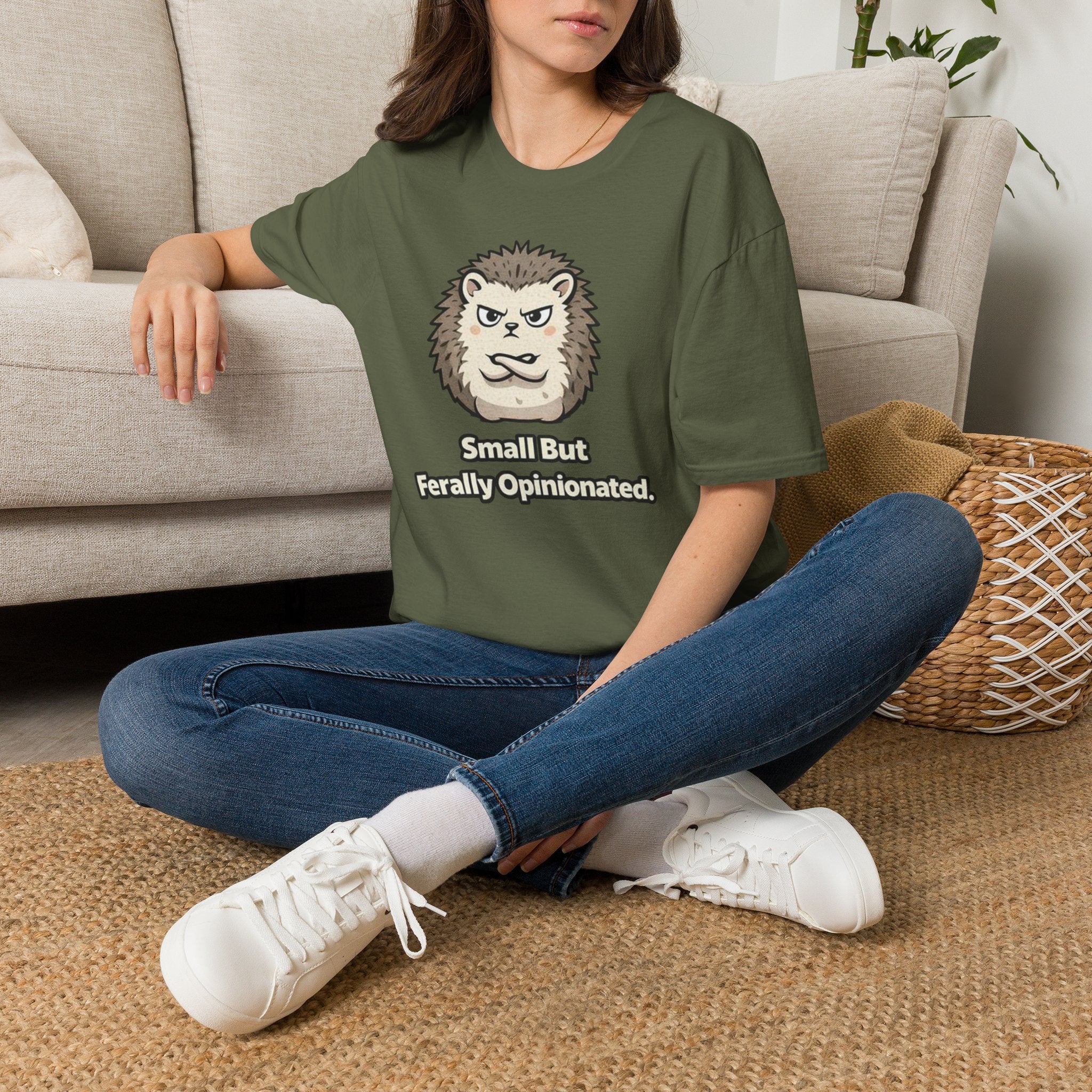 "Small But Ferally Opinionated" Hedgehog T-Shirt