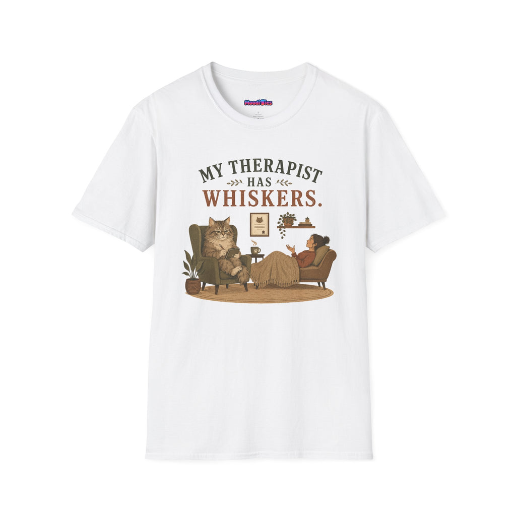 "My Therapist Has Whiskers." Therapy Cat T-Shirt