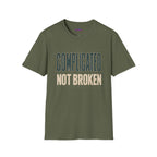 "Complicated, Not Broken" Maze Letters T‑Shirt