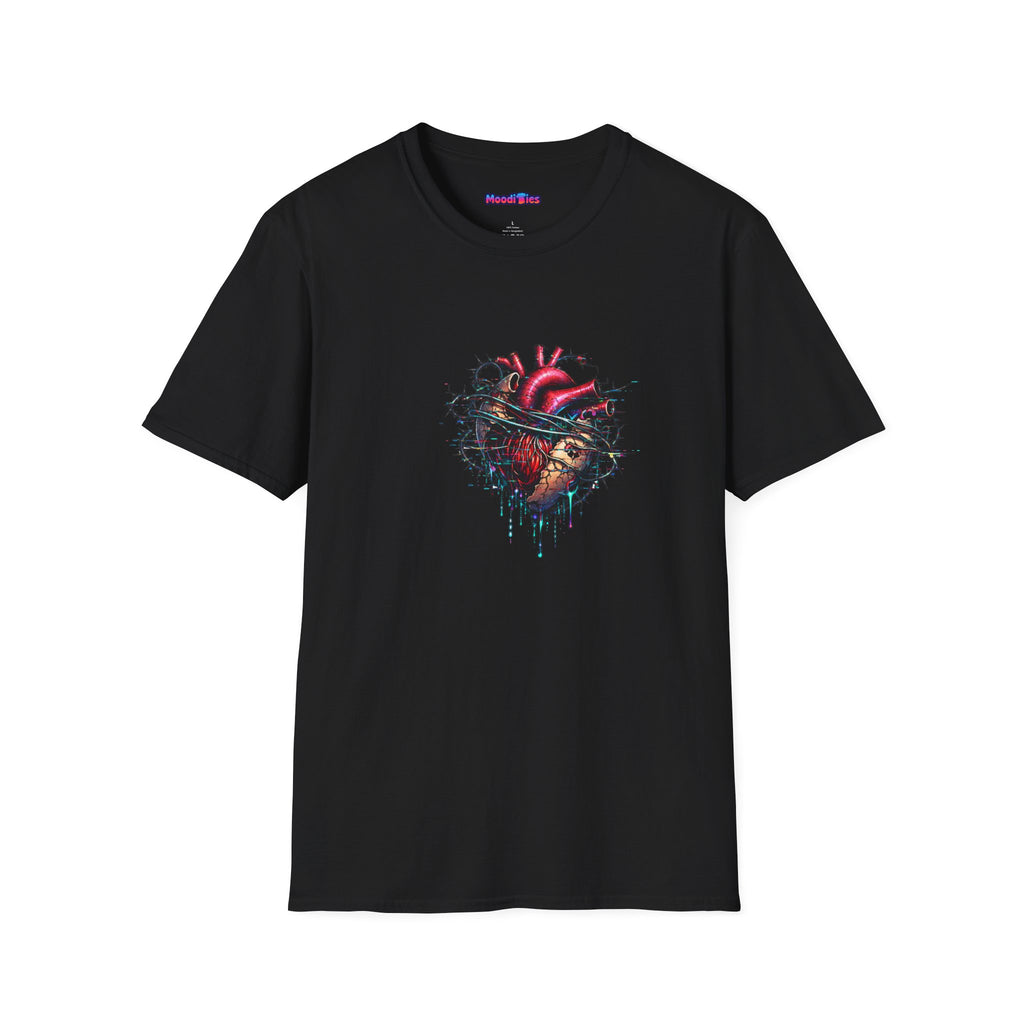 Entangled Heart T-Shirt — X-Ray Anatomical Heart Graphic Tee