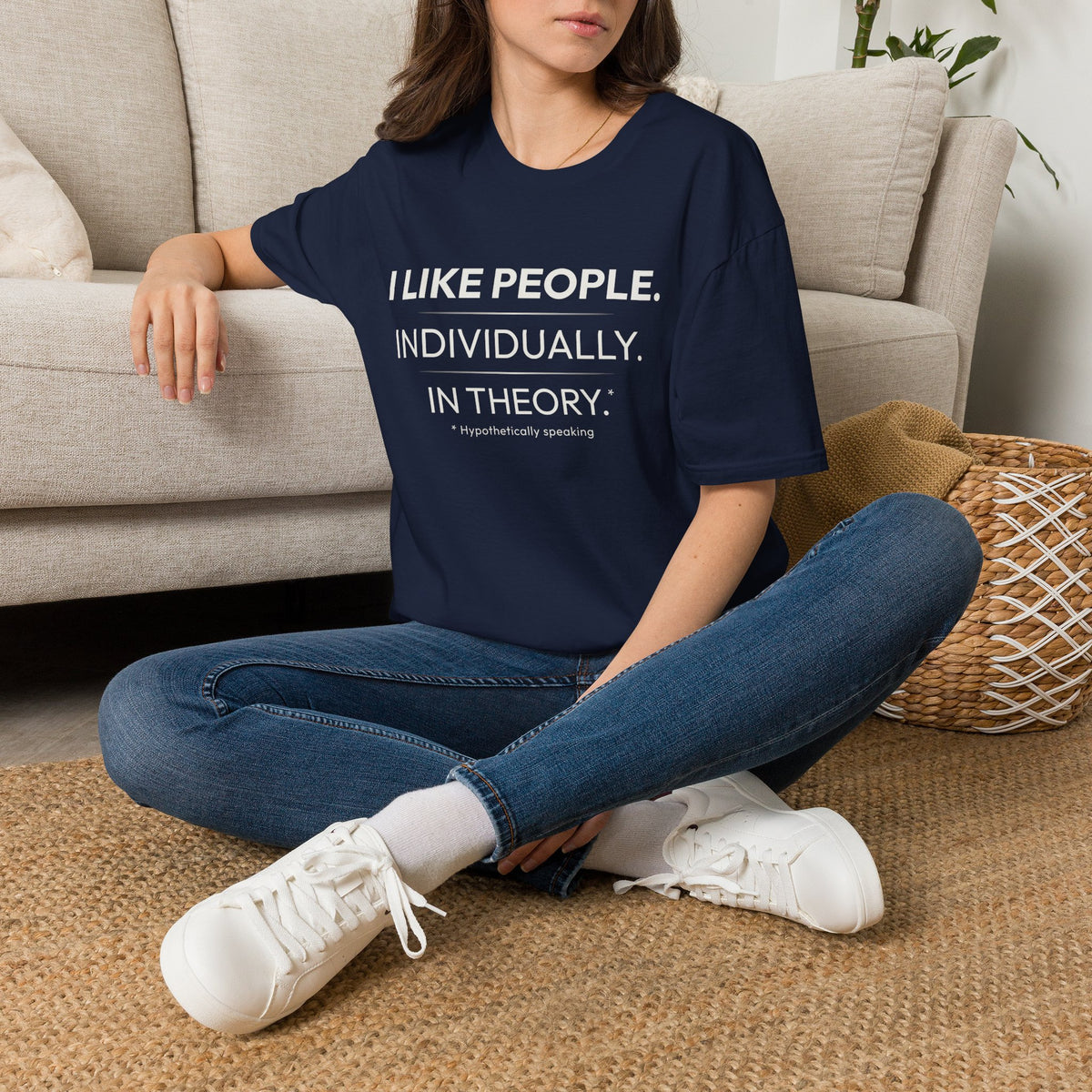 "I Like People. Individually. In Theory." Tee