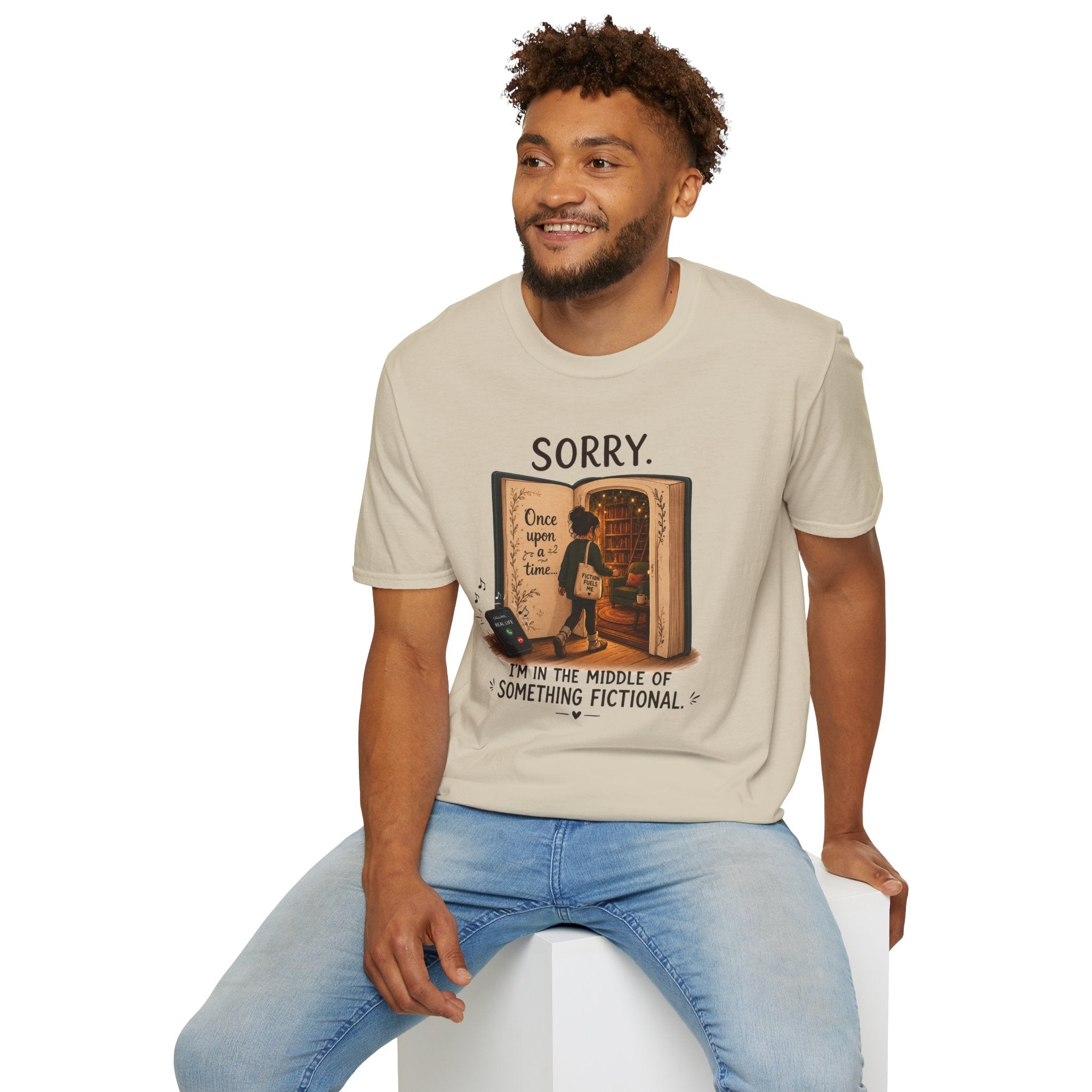 "Sorry. I'm In the Middle of Something Fictional." Book Portal T-Shirt