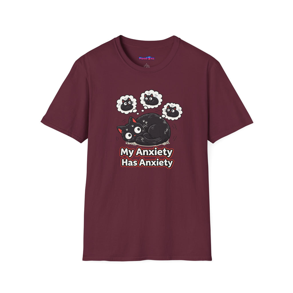 "My Anxiety Has Anxiety" Cute Anxiety Cat T-Shirt