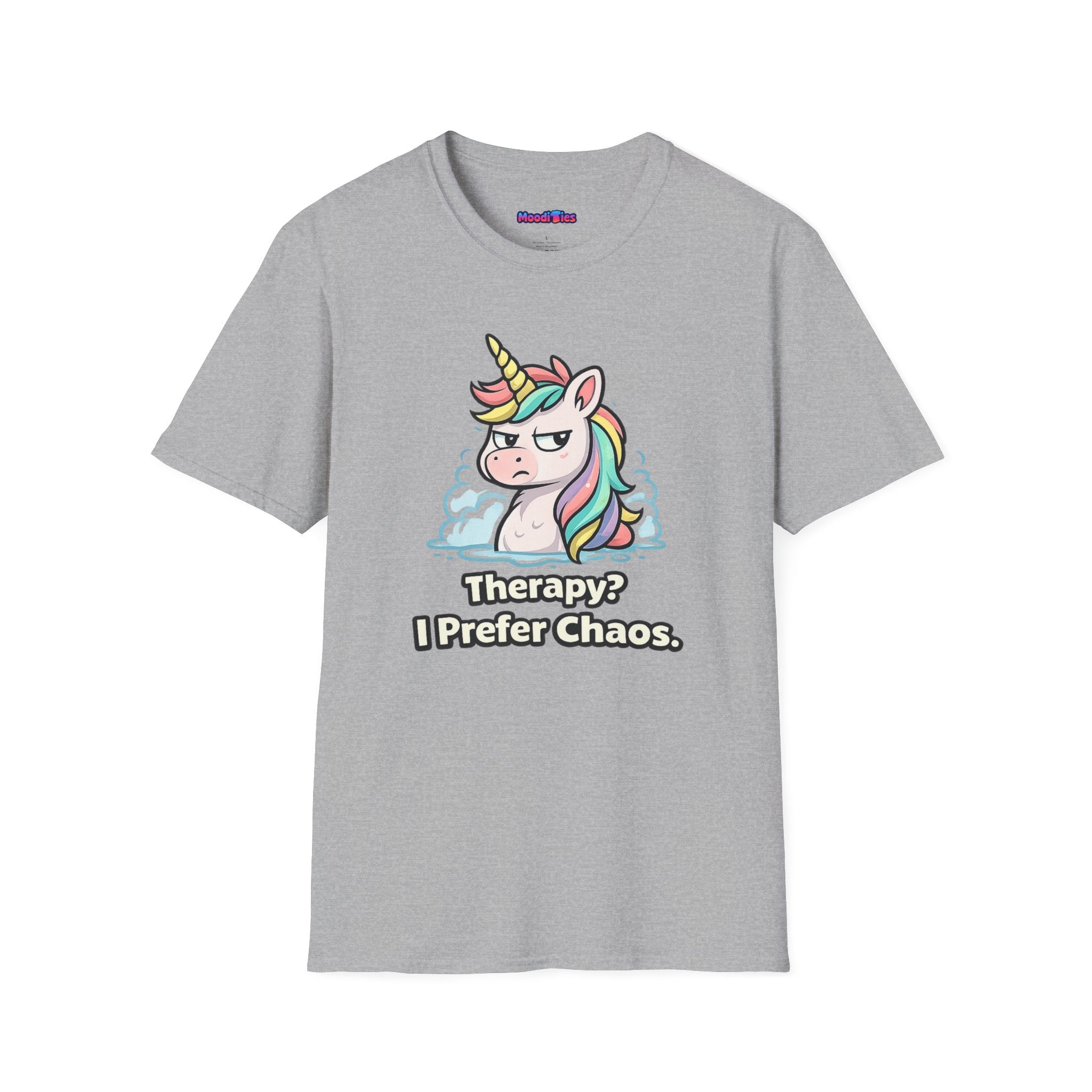 "Therapy? I Prefer Chaos." Unicorn T-Shirt
