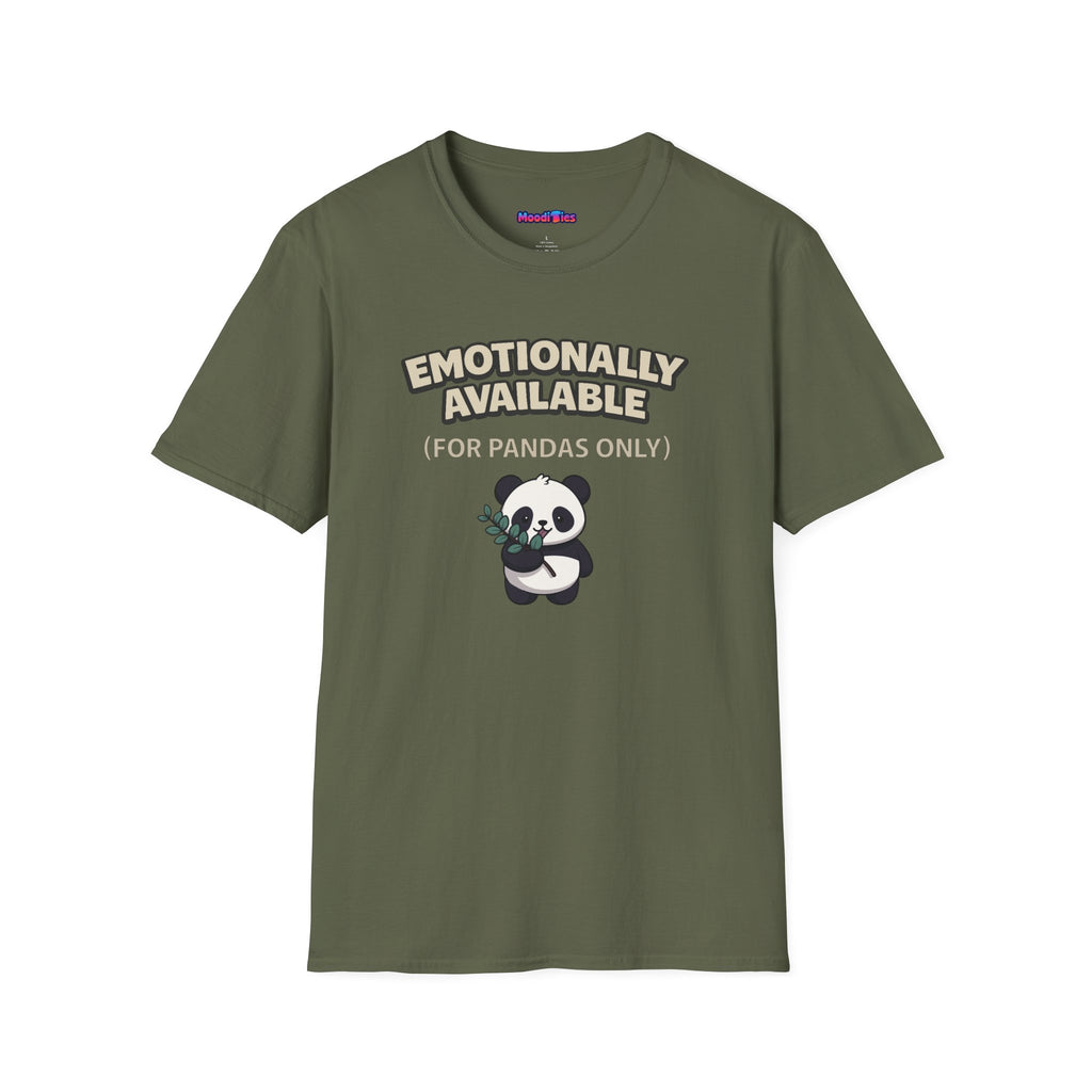 "Emotionally Available (For Pandas Only)" Cute Panda T-Shirt