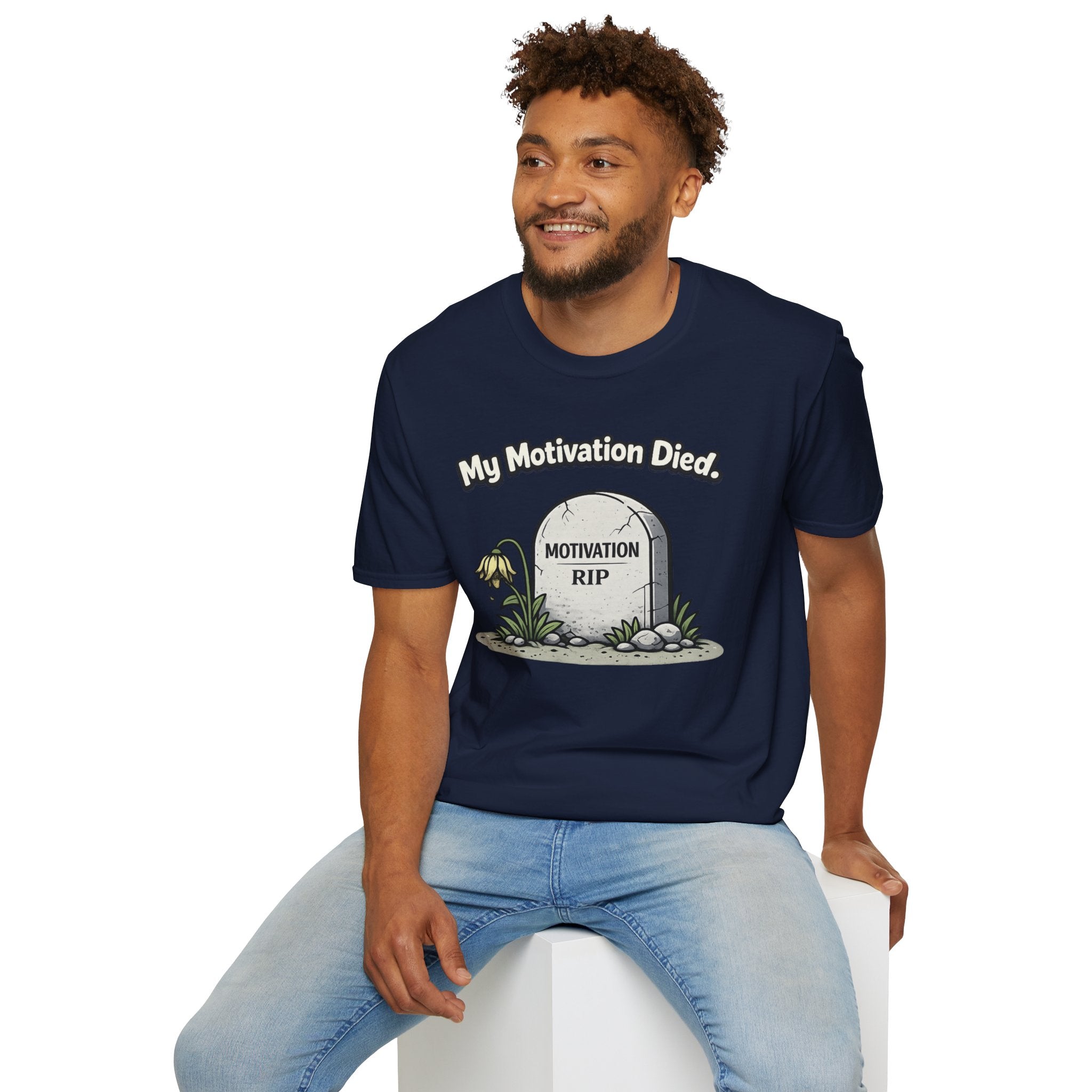 "My Motivation Died" Tombstone T-Shirt