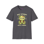 "Built Different, Mostly Wrong" Patchwork Teddy T-Shirt