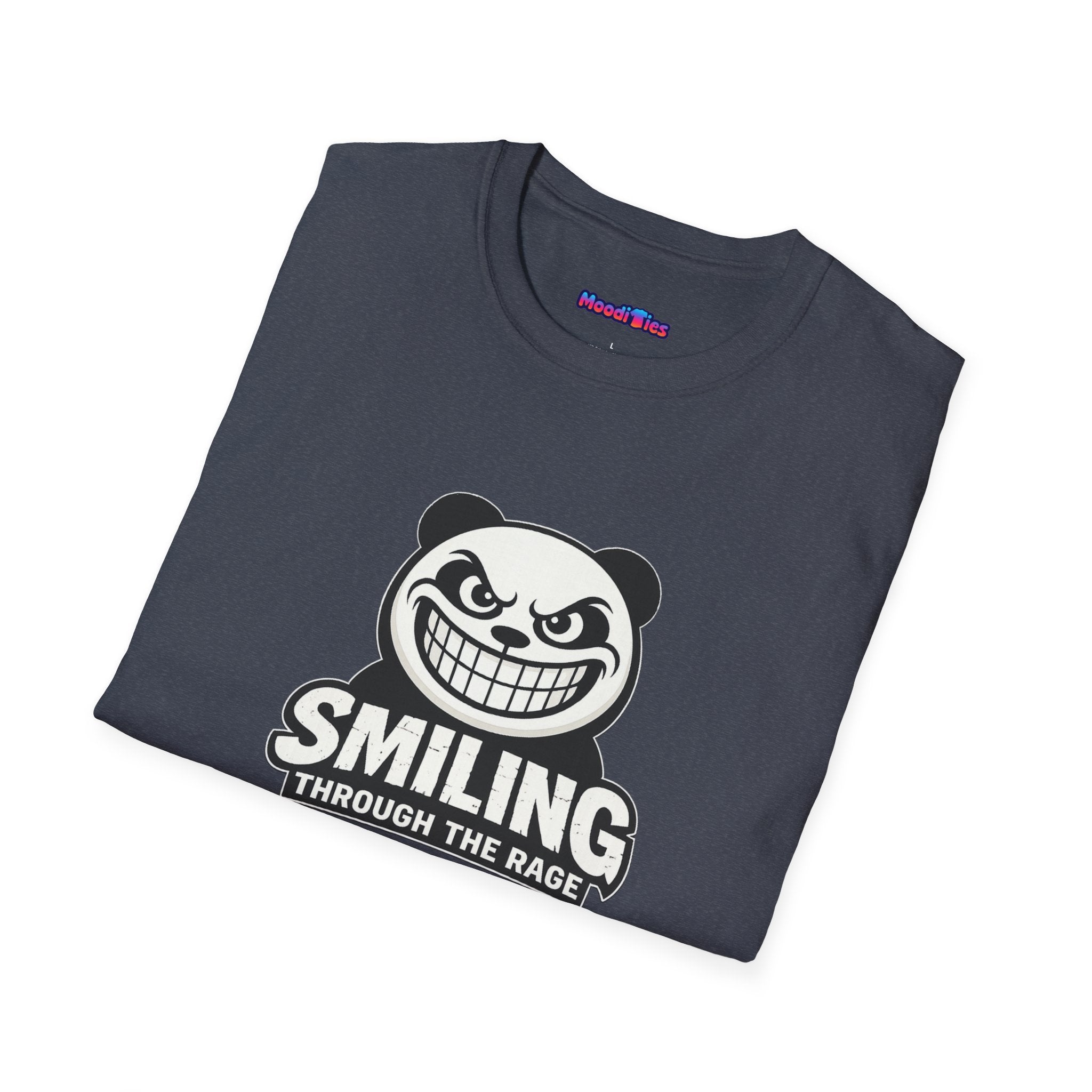 "Smiling Through The Rage" Fierce Grinning Panda T-Shirt