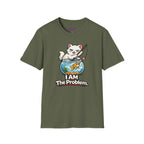 "I AM The Problem" Cat with Goldfish T-Shirt