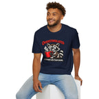 "Overstimulated & Armed with Sarcasm" Raccoon with Coffee T-Shirt