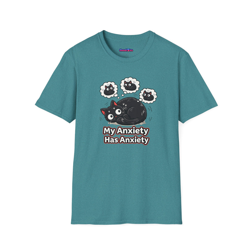 "My Anxiety Has Anxiety" Cute Anxiety Cat T-Shirt