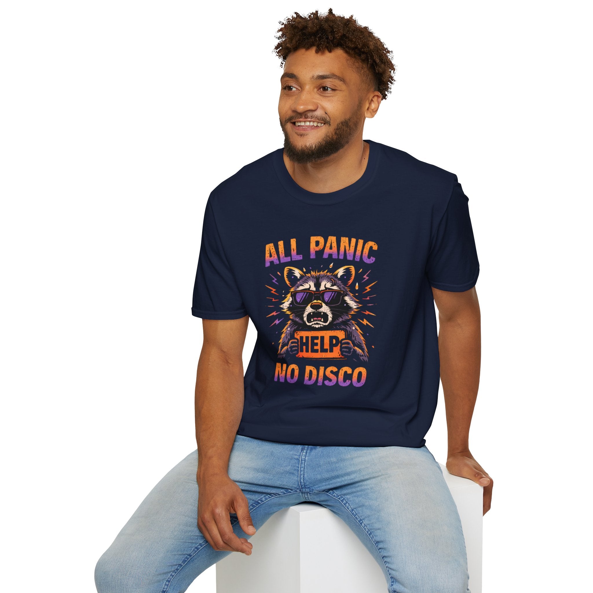 "All Panic, No Disco" Raccoon T-Shirt