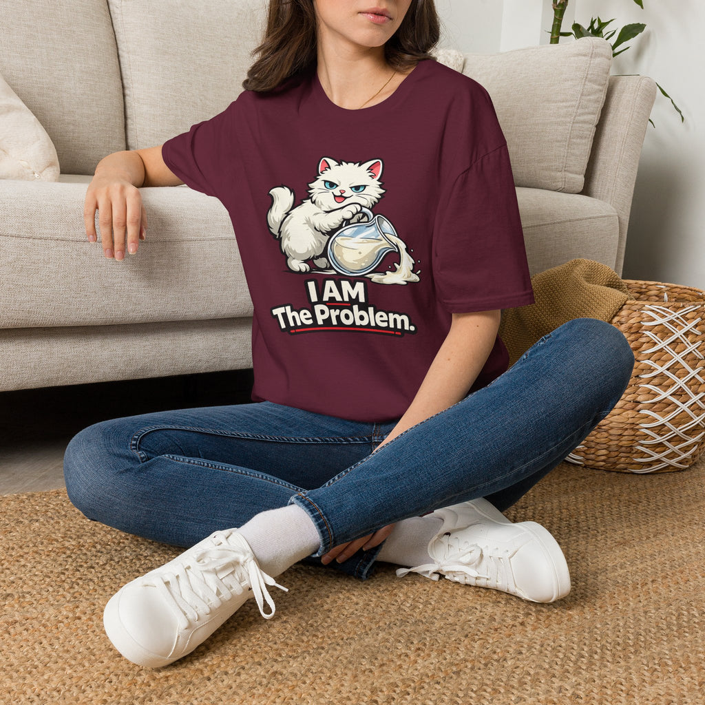 "I AM The Problem" Cat That Got the Cream T-Shirt