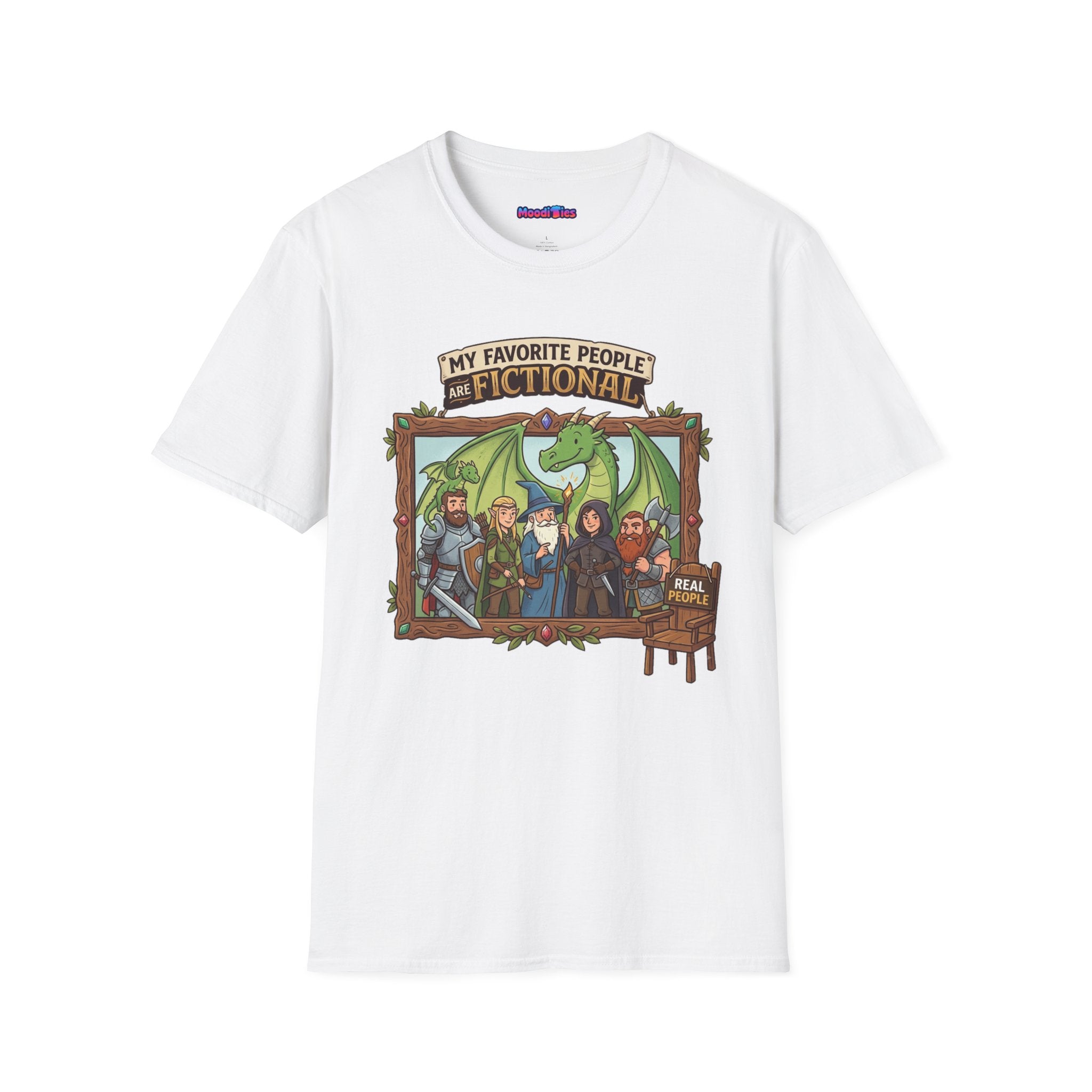 “My Favorite People Are Fictional” Fantasy Characters T-Shirt