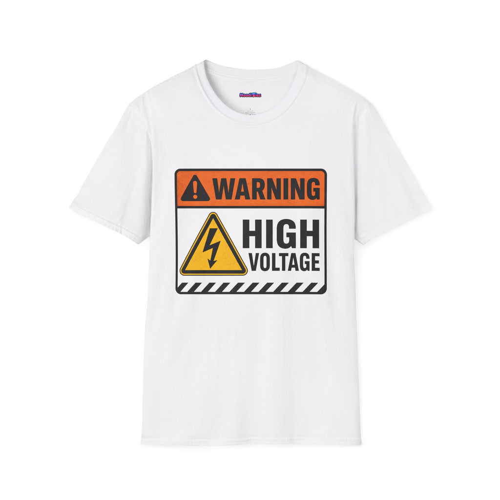 "Warning: High Voltage" Warning Sign T-Shirt