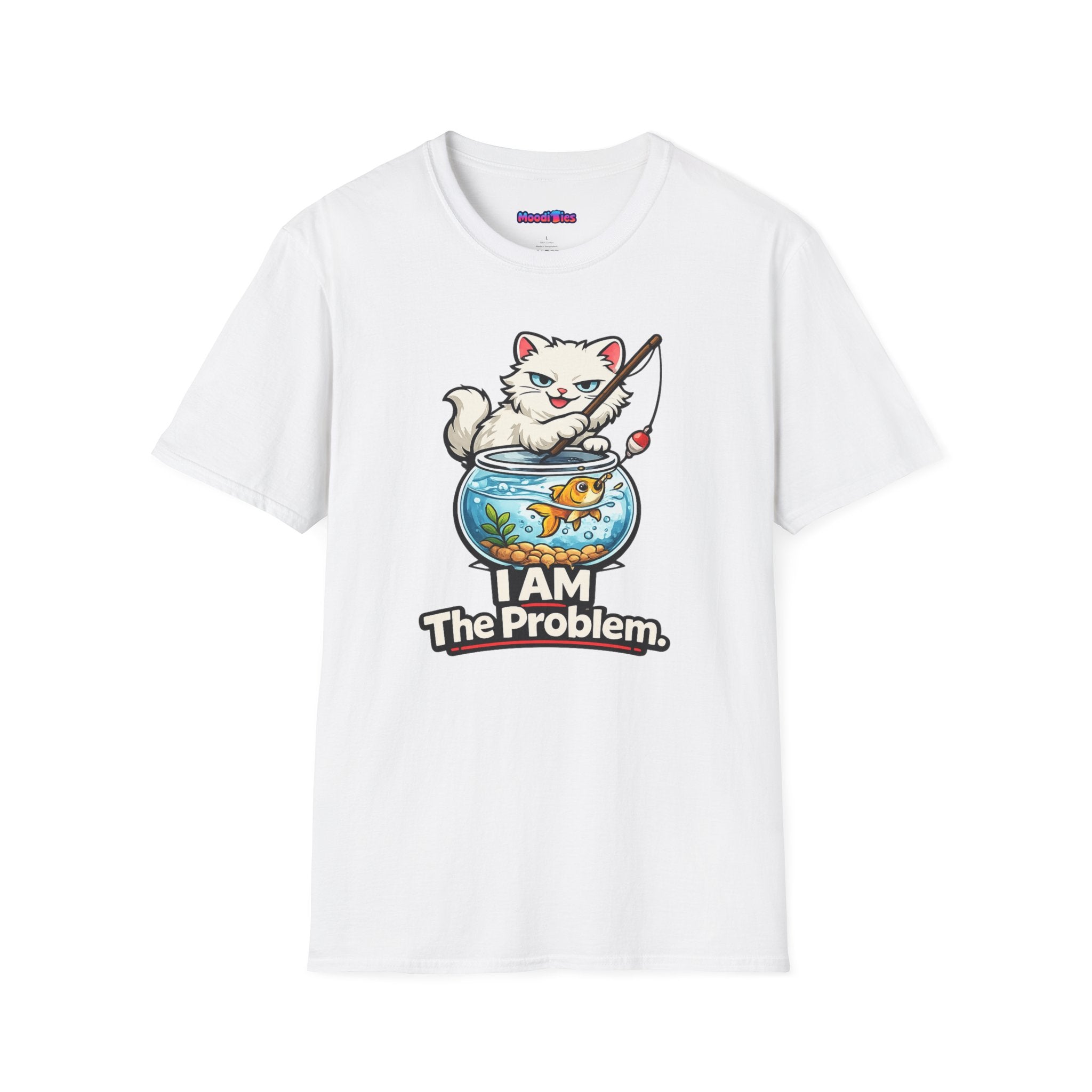 "I AM The Problem" Cat with Goldfish T-Shirt