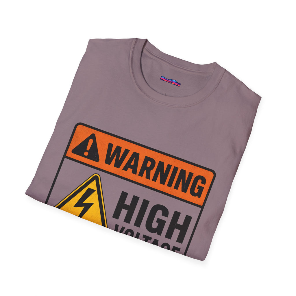 "Warning: High Voltage" Warning Sign T-Shirt