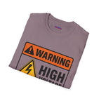 "Warning: High Voltage" Warning Sign T-Shirt
