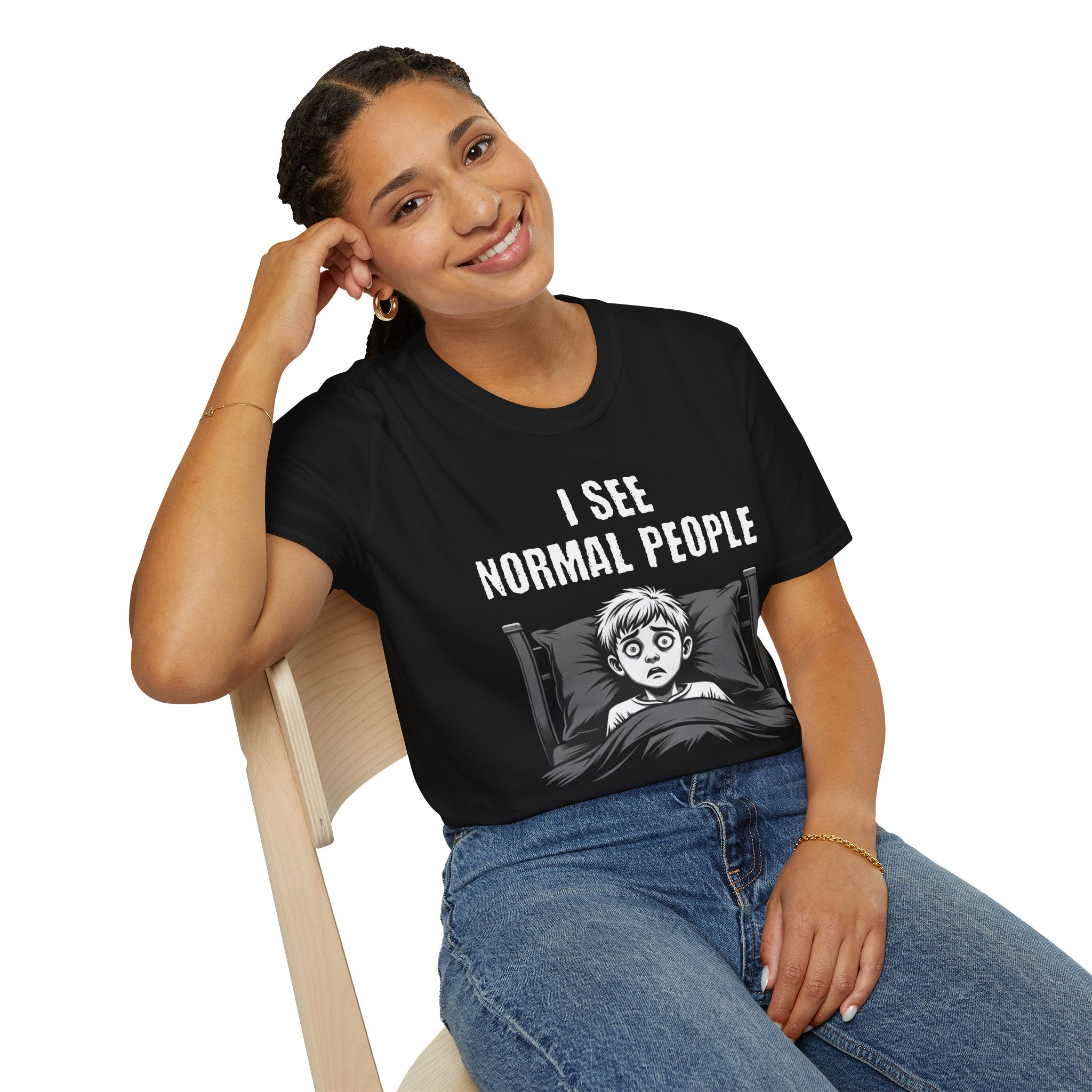 "I See Normal People" Spooked Boy T-Shirt