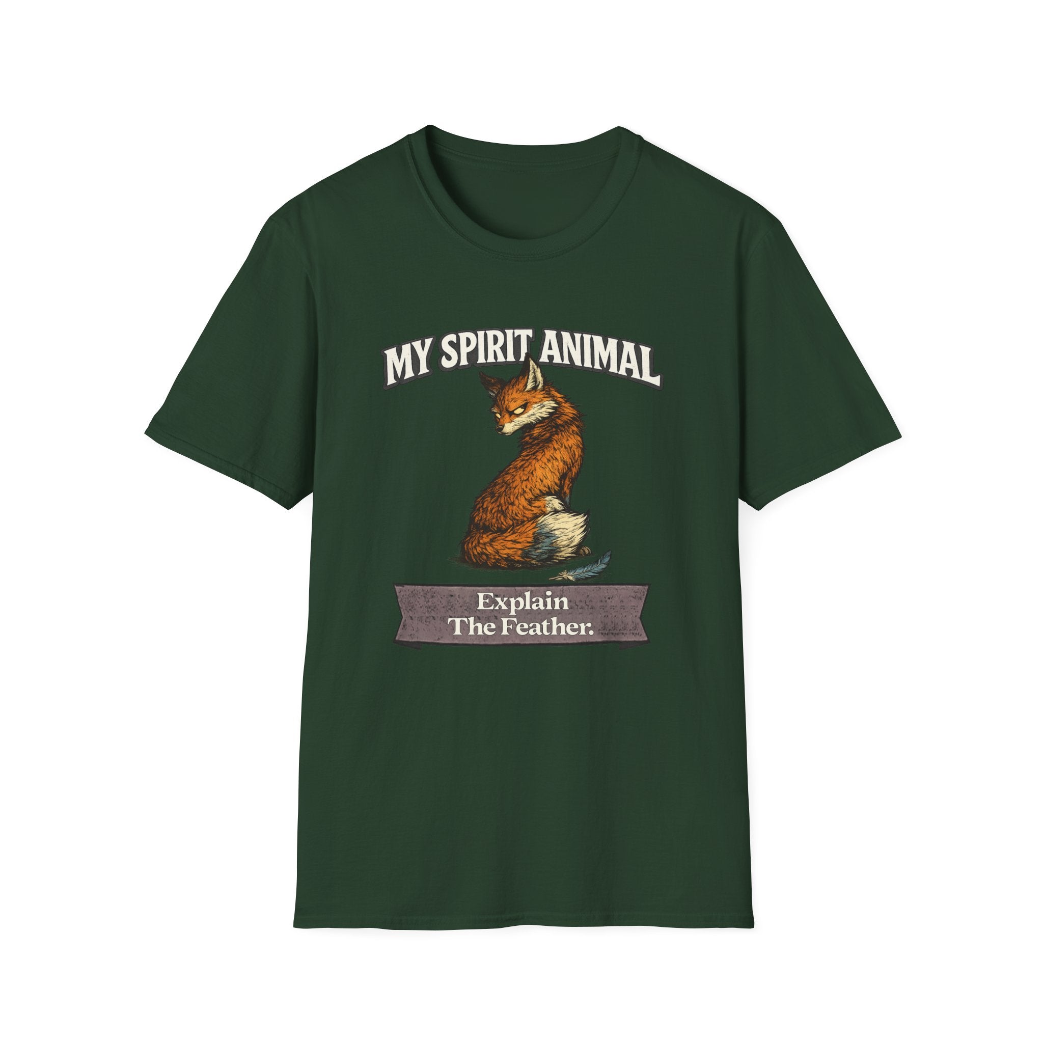 "My Spirit Animal: Fox (Explain The Feather)" T-Shirt