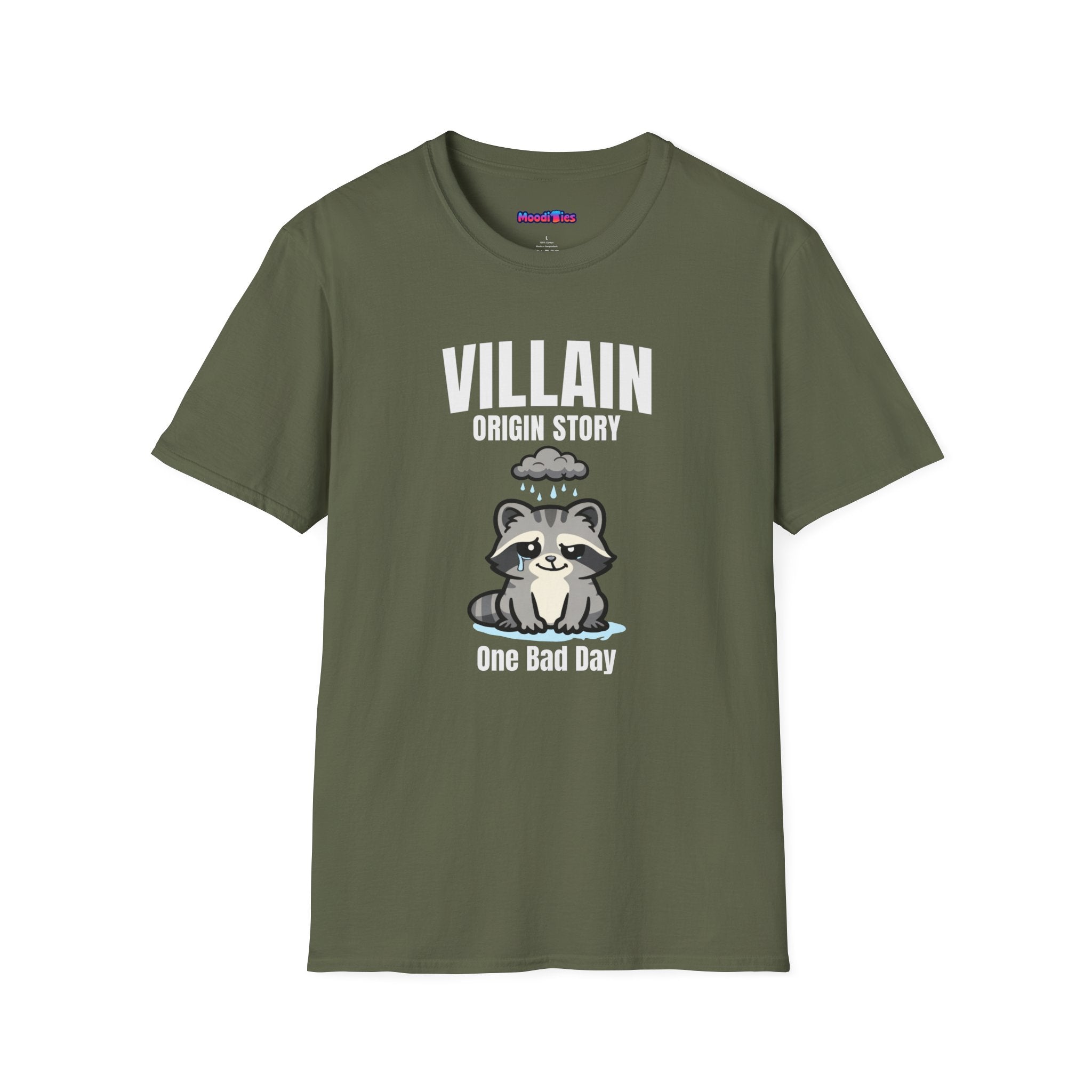 "Villain Origin Story: One Bad Day" Raccoon T-Shirt