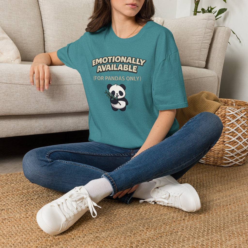 "Emotionally Available (For Pandas Only)" Cute Panda T-Shirt