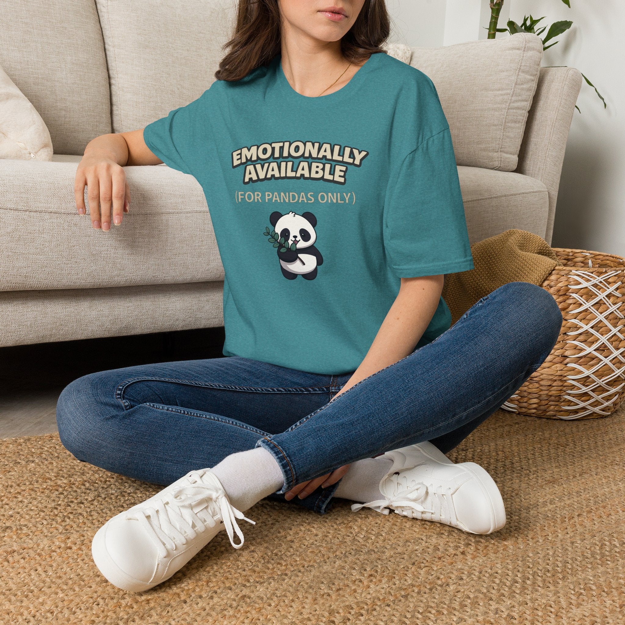 "Emotionally Available (For Pandas Only)" Cute Panda T-Shirt