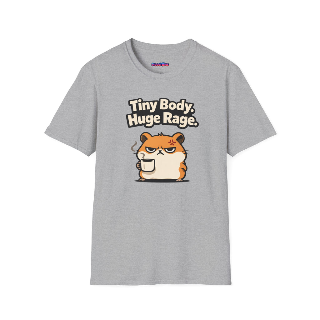 "Tiny Body, Huge Rage." Angry Hamster T-Shirt