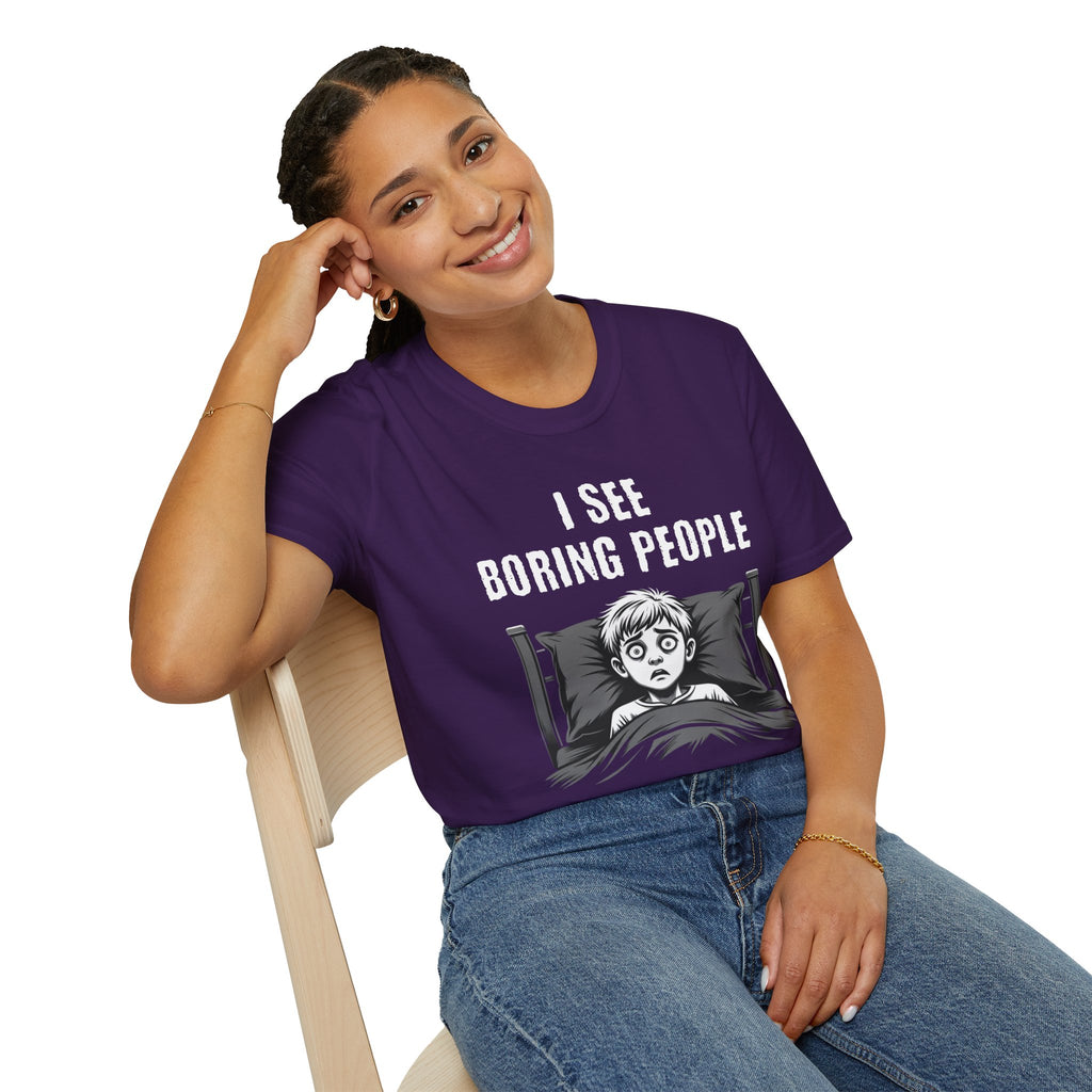 "I See Boring People" Spooked Boy T-Shirt