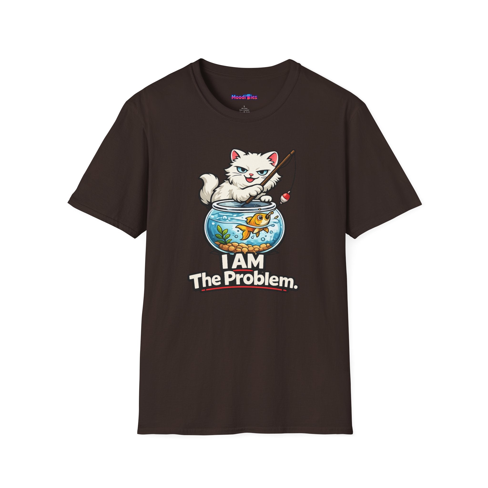 "I AM The Problem" Cat with Goldfish T-Shirt