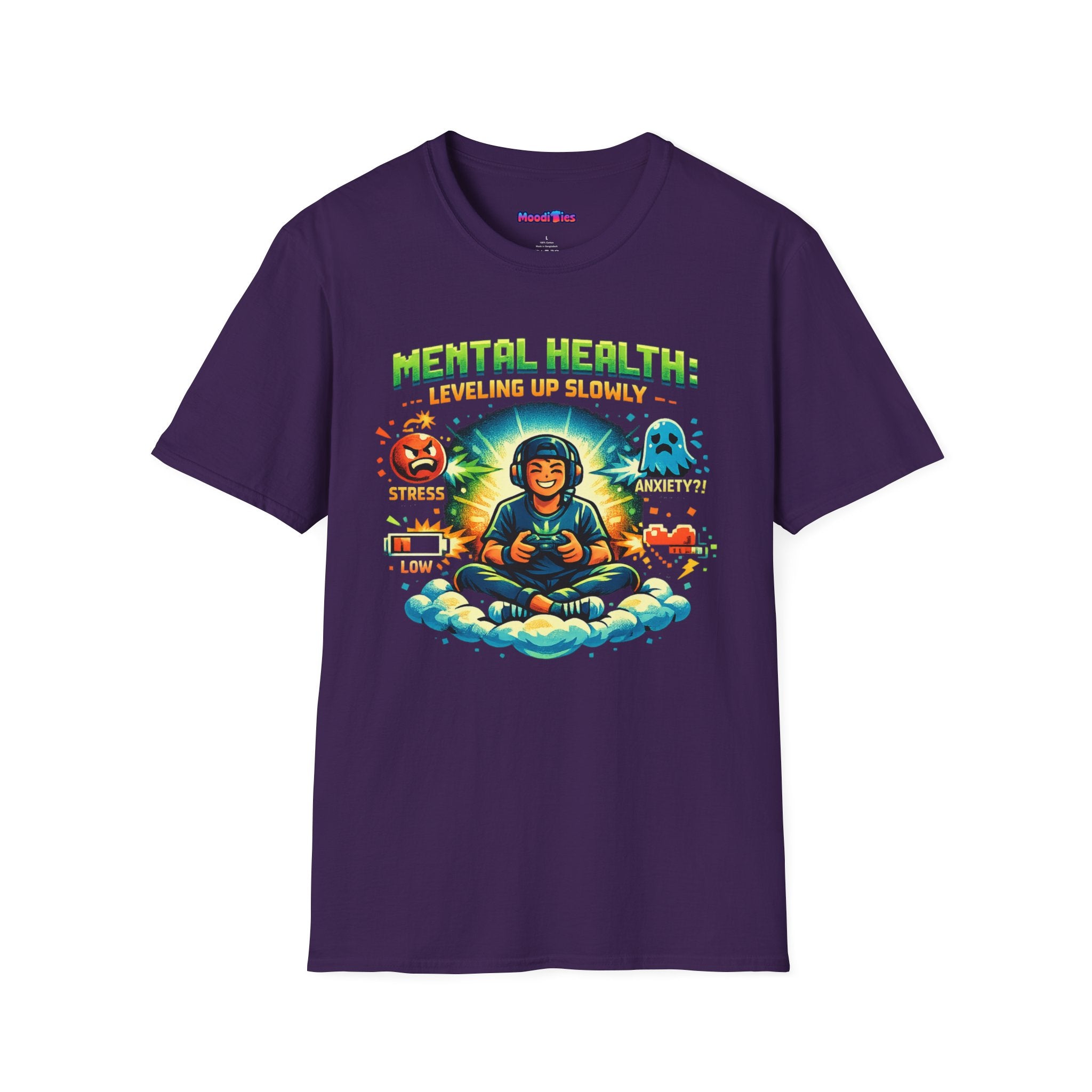"Mental Health: Leveling Up Slowly" Retro Gamer T-Shirt