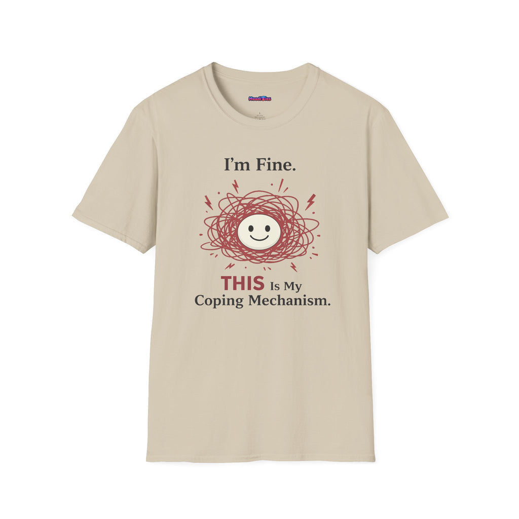 "I'm Fine. THIS Is My Coping Mechanism" Chaos Happy Face T-Shirt