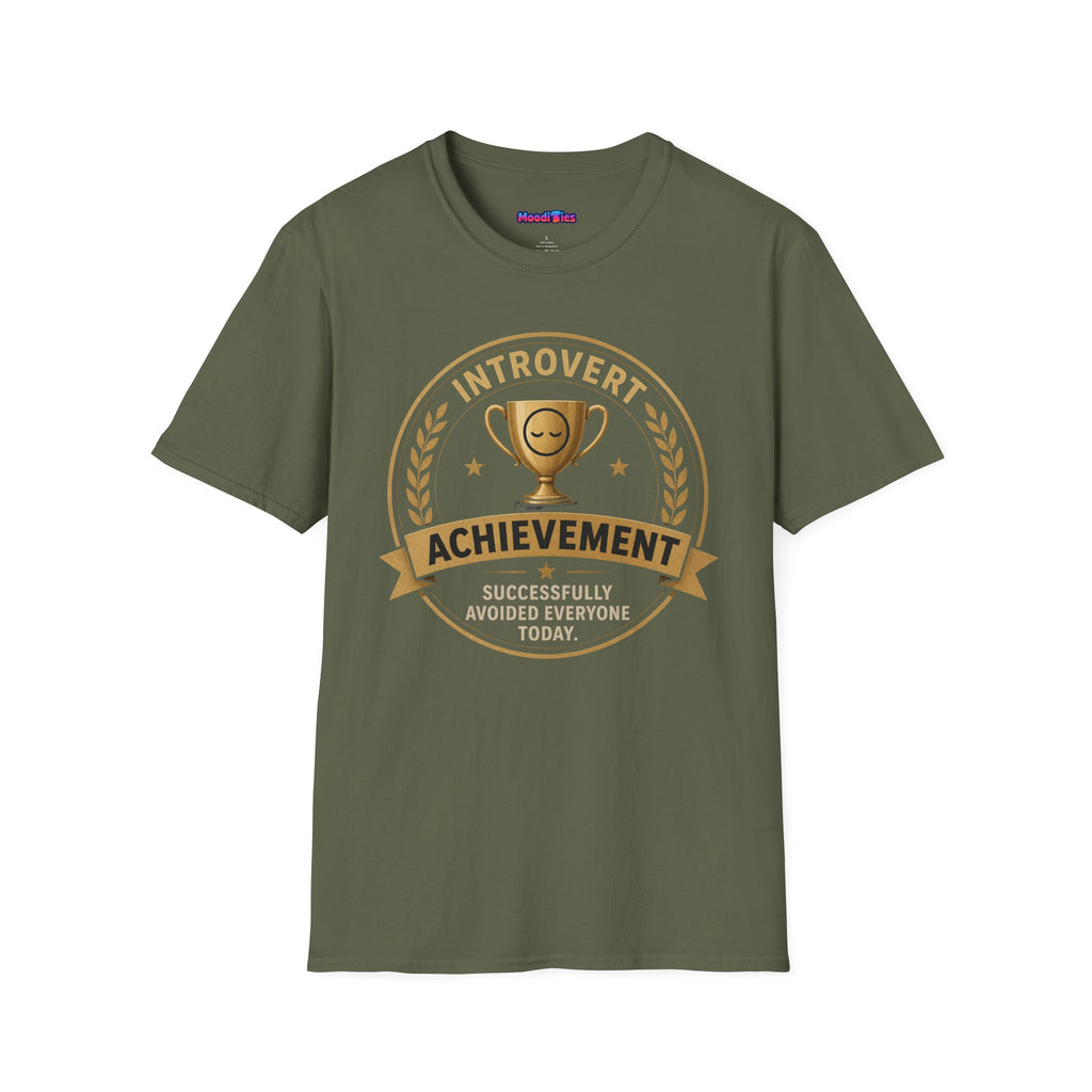 "Introvert Achievement: Successfully Avoided Everyone Today" T-Shirt