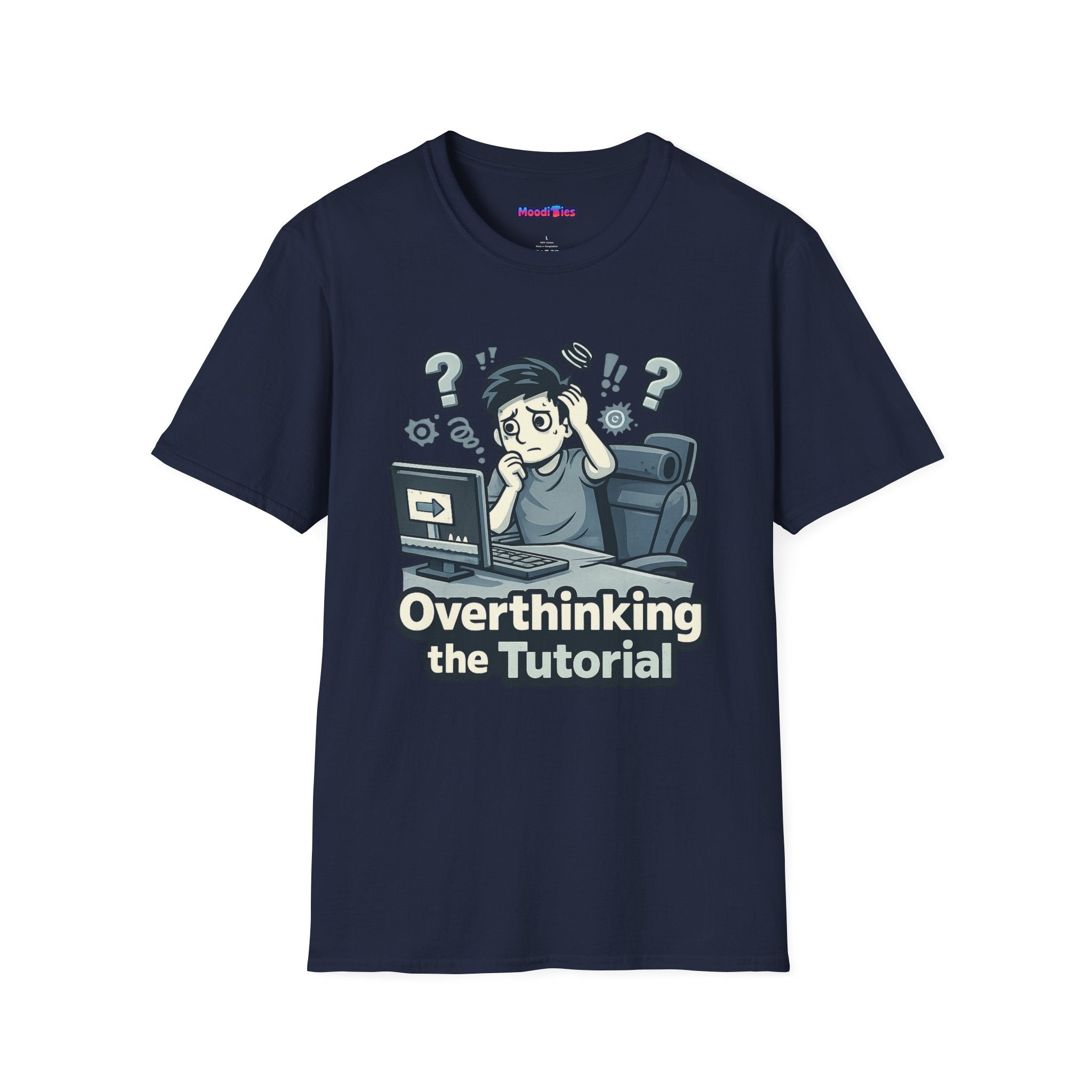 "Overthinking the Tutorial" Gamer Graphic T‑Shirt