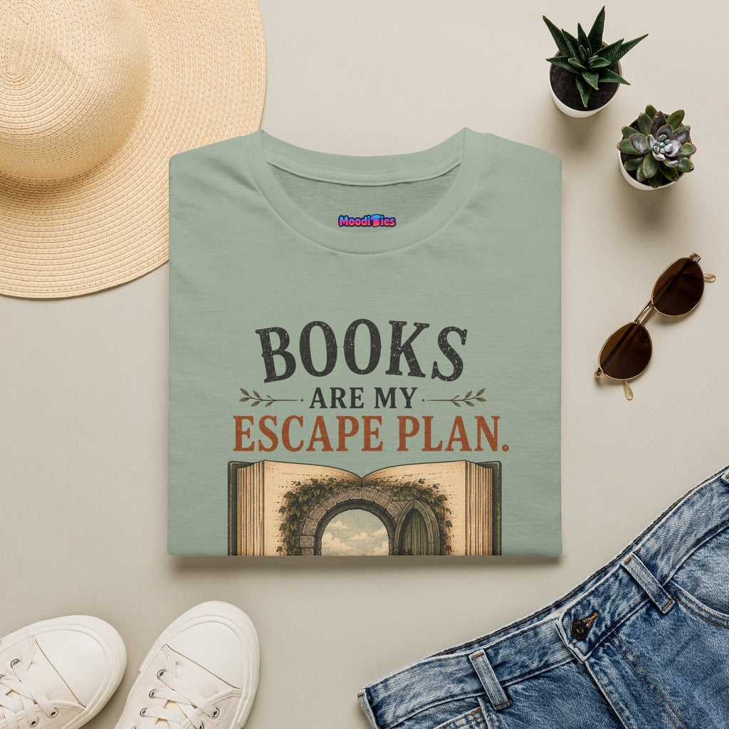 "Books Are My Escape Plan." Book Portal T-Shirt
