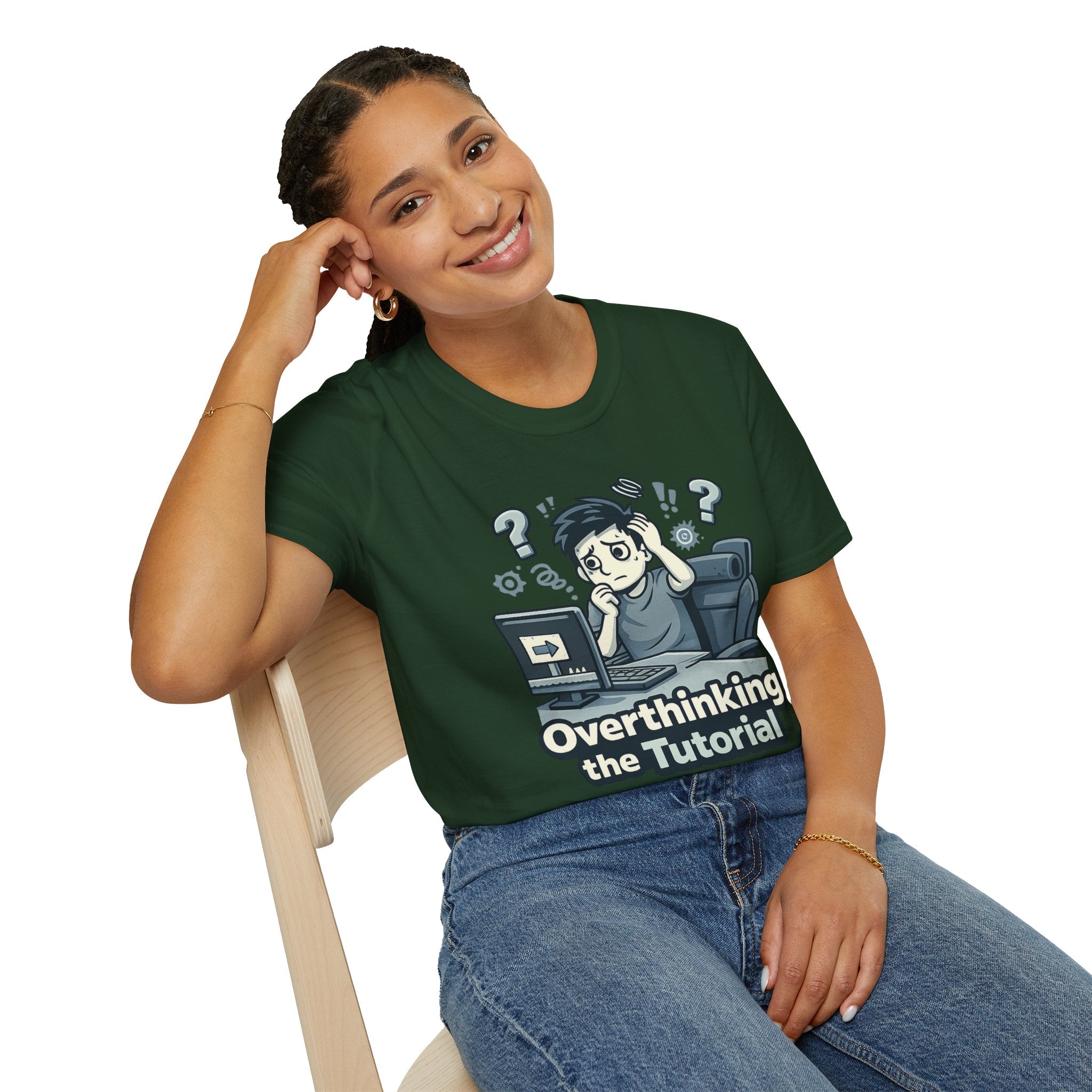 "Overthinking the Tutorial" Gamer Graphic T‑Shirt