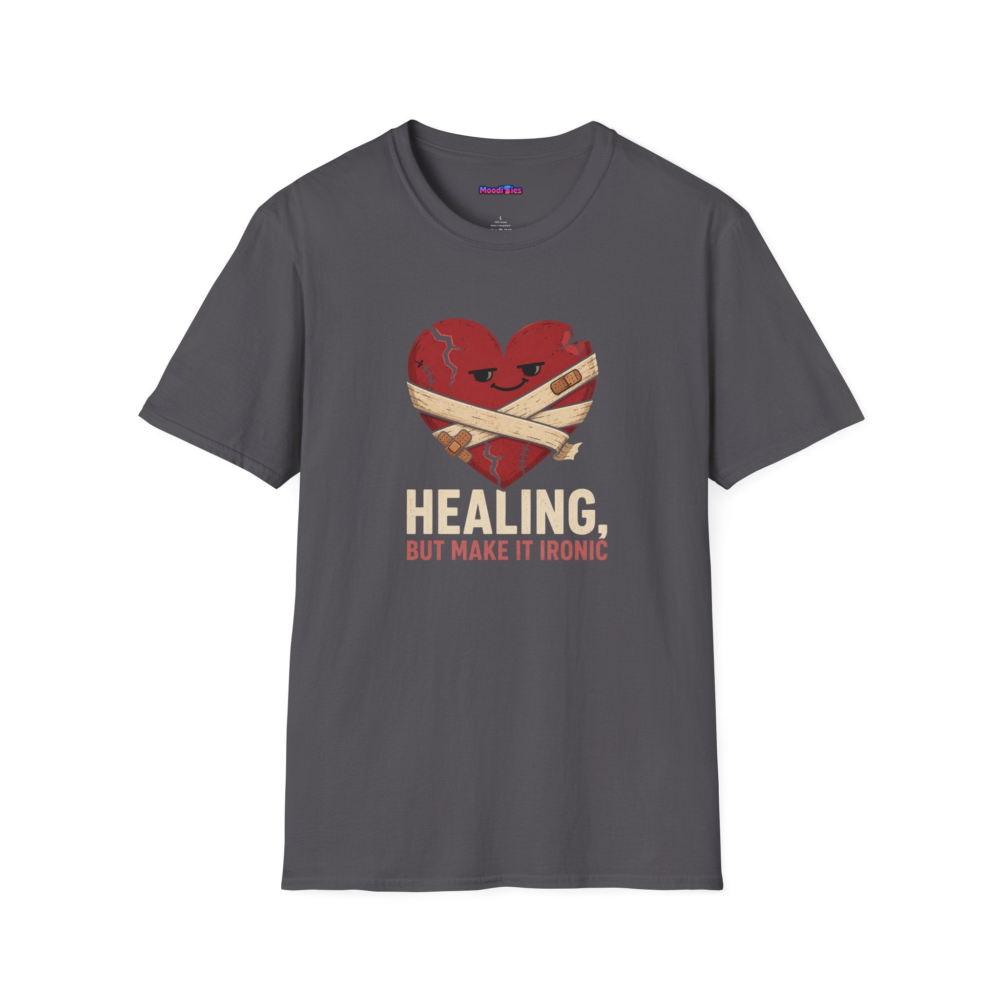 "Healing, But Make It Ironic" Bandaged Heart T-Shirt