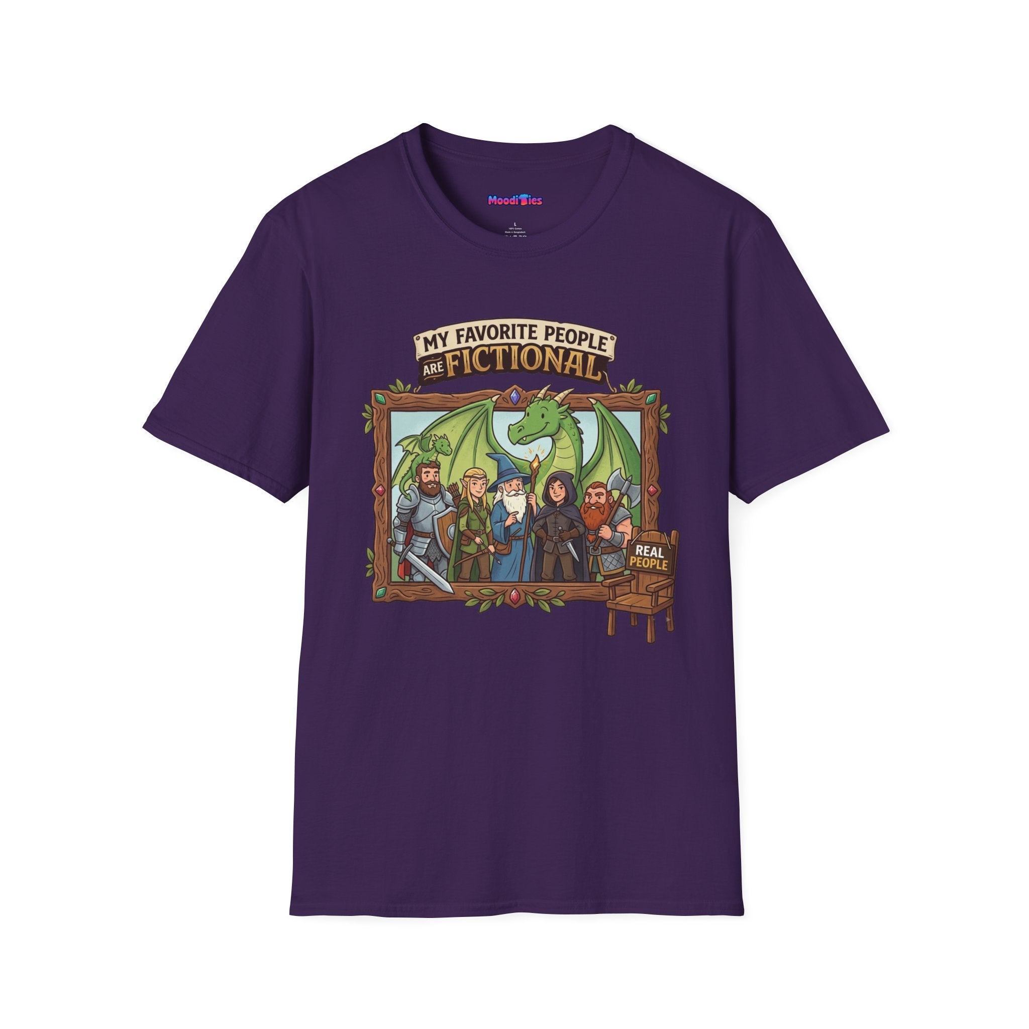 “My Favorite People Are Fictional” Fantasy Characters T-Shirt