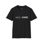 Text reading "Nice Not Equal To Kind" in a clean modern font.