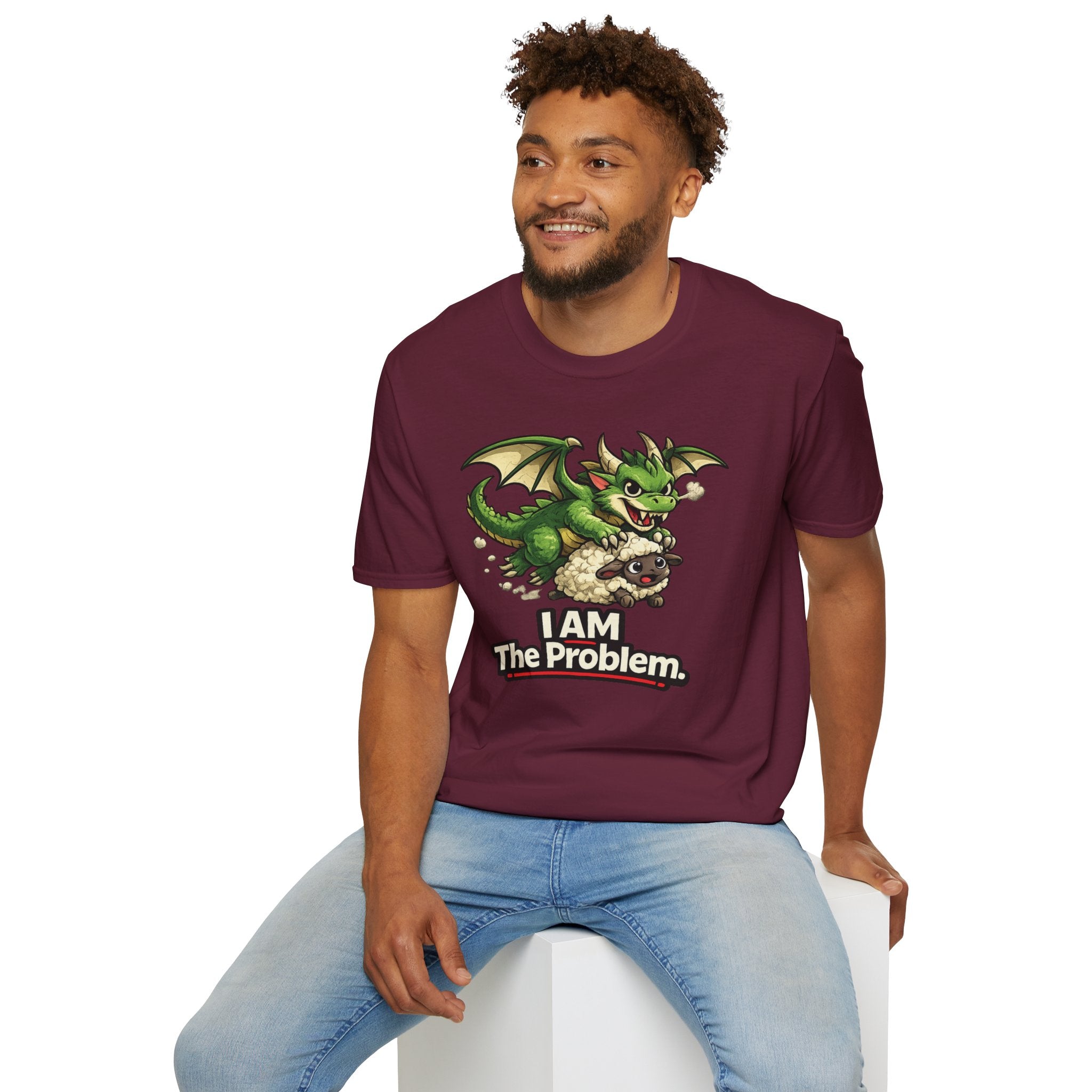 "I AM The Problem" Dragon Stealing Sheep T-Shirt