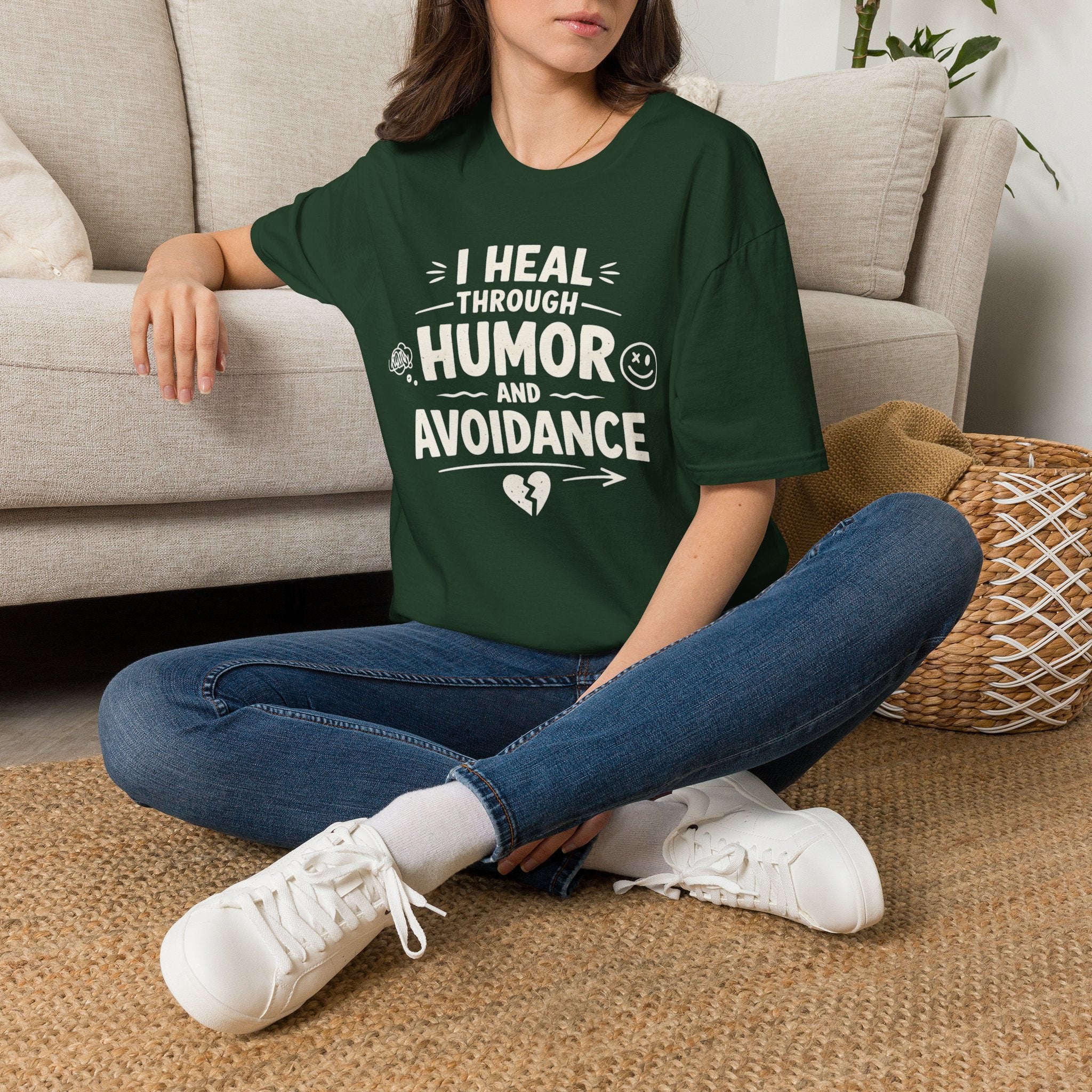 "I Heal Through Humor and Avoidance" T-Shirt