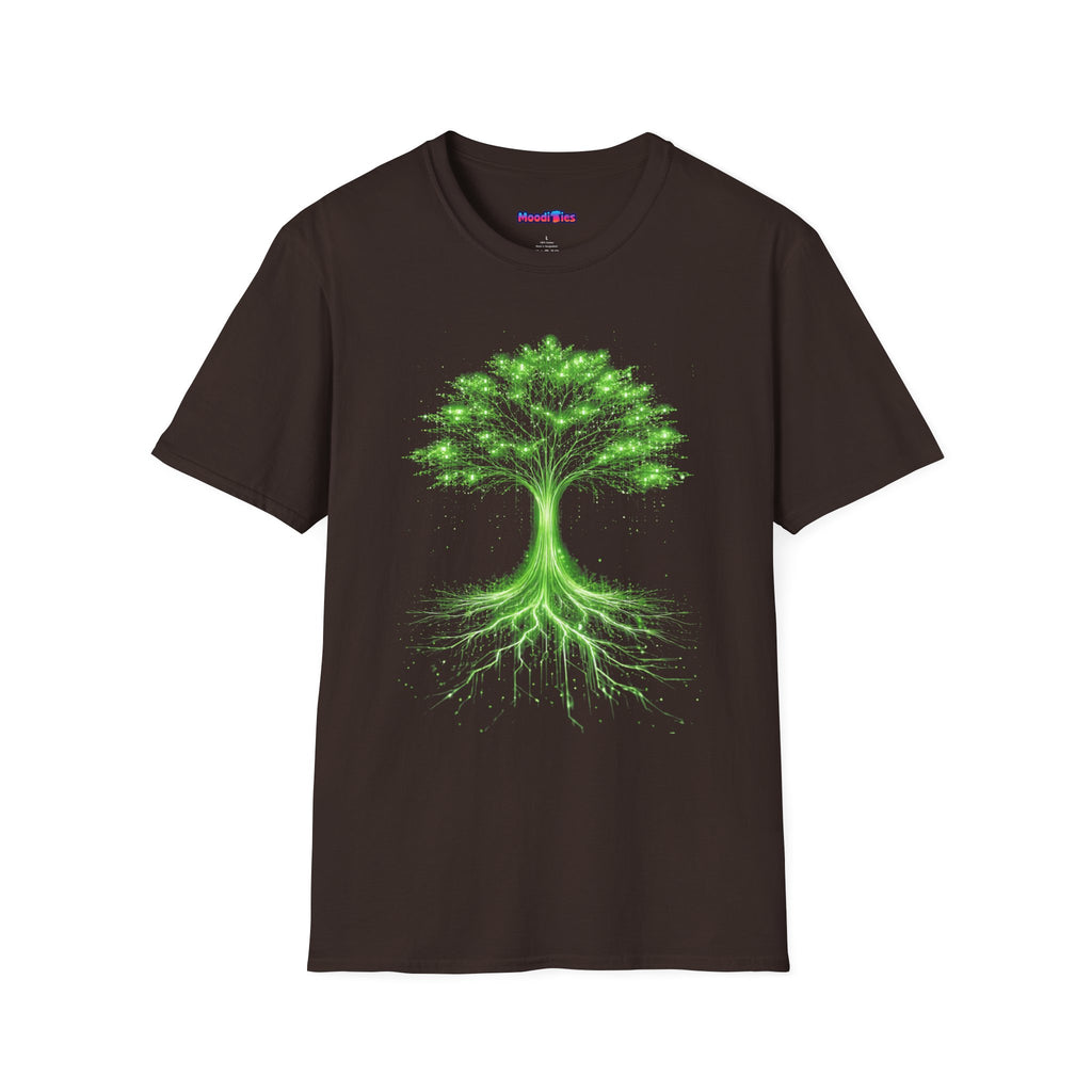 Digital Tree of Life (Green) Graphic T-Shirt