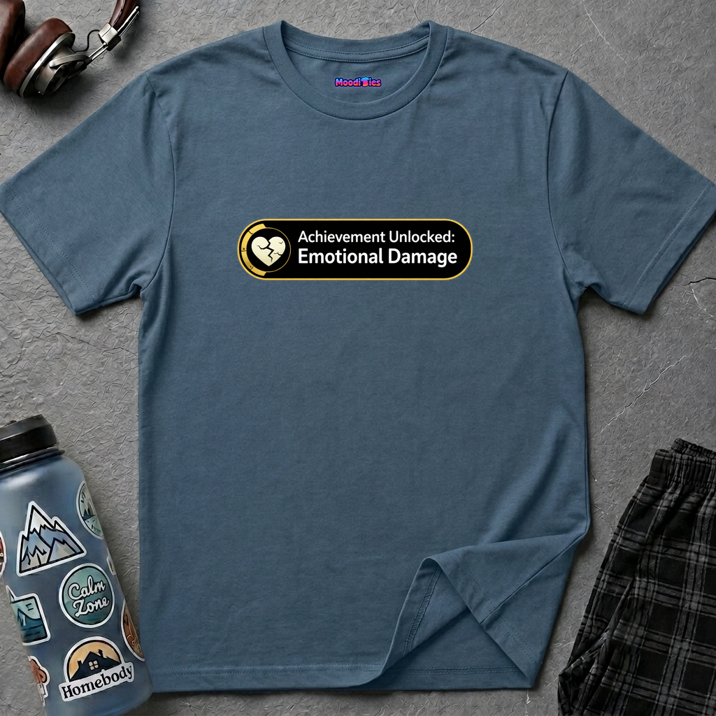 "Achievement Unlocked: Emotional Damage” Funny Graphic T-Shirt
