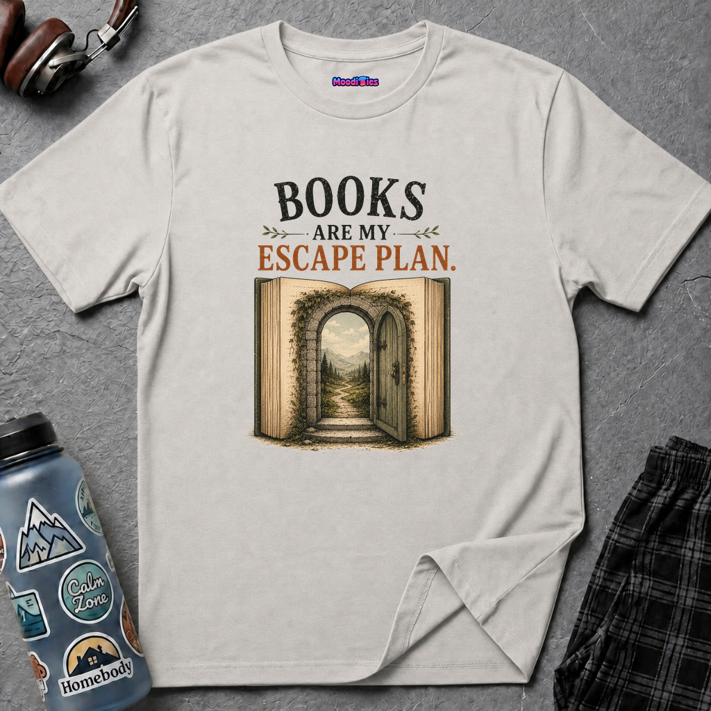 "Books Are My Escape Plan." T-Shirt